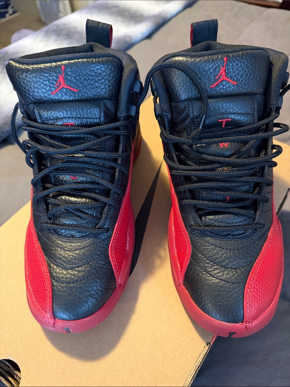 Jordan youth 7 Black and Red High-Top Sneakers women 8.5